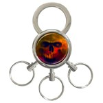 Scary Skull  3-Ring Key Chain