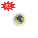 Jewish Star Menora 1  Mini Button (100 pack) 