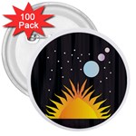 Cosmos 3  Button (100 pack)