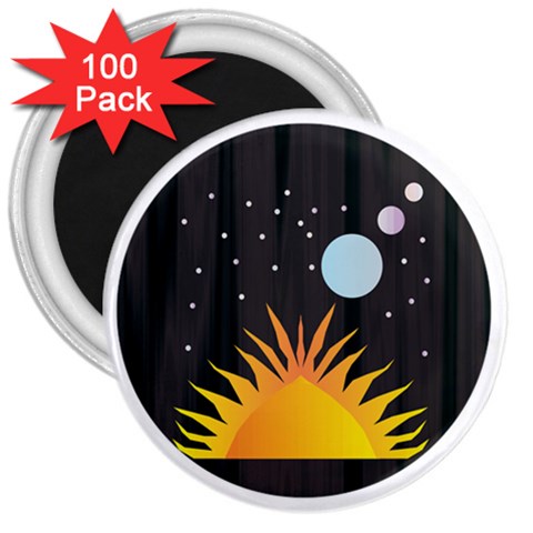 Cosmos 3  Magnet (100 pack) from ArtsNow.com Front