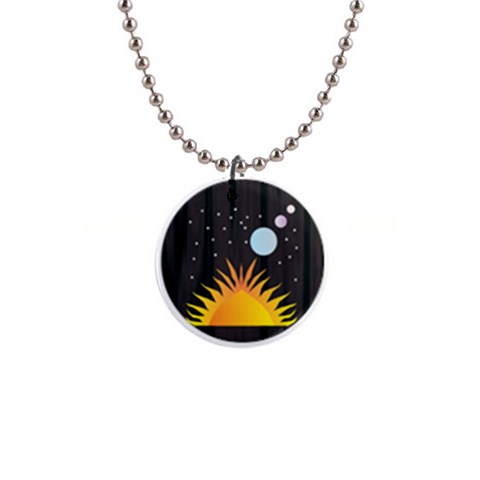 Cosmos 1  Button Necklace from ArtsNow.com Front