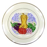 Fruit and Veggies Porcelain Plate