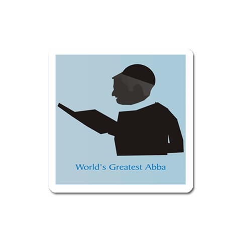 World s Best Father (English) Magnet (Square) from ArtsNow.com Front