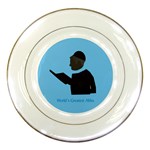 World s Best Father (English) Porcelain Plate