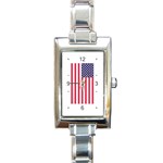 American Jew Rectangular Italian Charm Watch