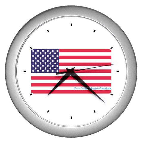 American Jew Wall Clock (Silver) from ArtsNow.com Front