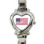 American Jew Heart Italian Charm Watch