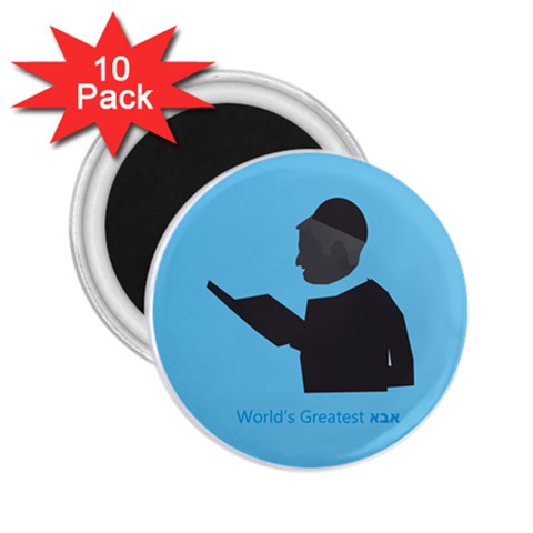 World s Best Father (Hebrew) 2.25  Magnet (10 pack) from ArtsNow.com Front