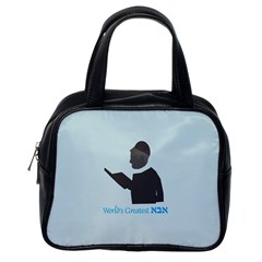 World s Best Father (Hebrew) Classic Handbag (Two Sides) from ArtsNow.com Back