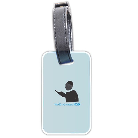 World s Best Father (Hebrew) Luggage Tag (two sides) from ArtsNow.com Front