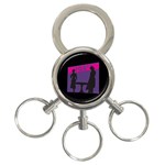 Film Noir Scene 3-Ring Key Chain