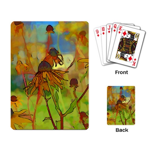 Rudbeckia Garden Playing Cards Single Design from ArtsNow.com Back