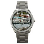 Boats in Peggy s Cove Sport Metal Watch