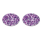 Purple Abstract Cufflinks (Oval)