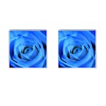 Blue Rose Cufflinks (Square)