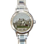 Fortress of Louisbourg Round Italian Charm Watch