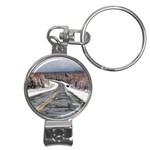 Moose Crossing Nail Clippers Key Chain