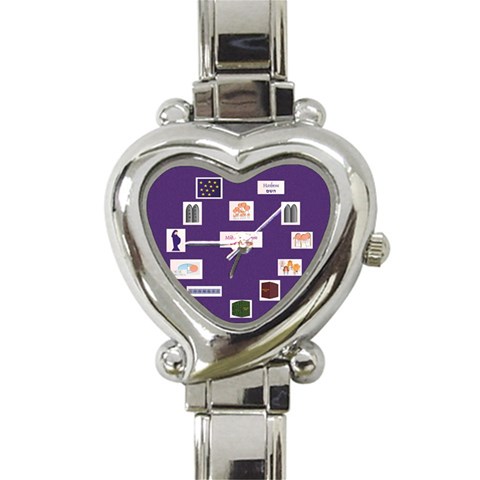 Ehad Mi Yodei a Heart Italian Charm Watch from ArtsNow.com Front