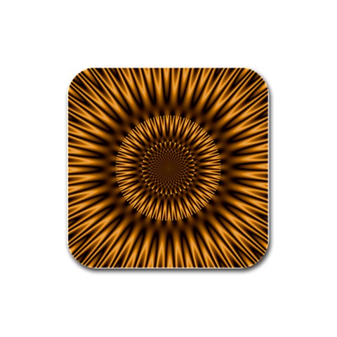 Golden Lagoon Rubber Square Coaster (4 pack) from ArtsNow.com Front