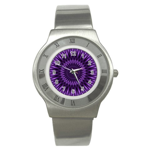 Lilac Lagoon Stainless Steel Watch from ArtsNow.com Front