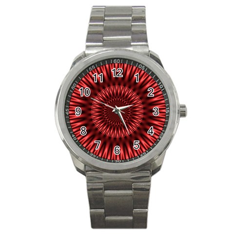 Red Lagoon Sport Metal Watch from ArtsNow.com Front