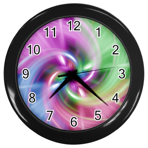 Multi Twist Wall Clock (Black) from ArtsNow.com Front