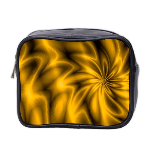 Golden Swirl Mini Toiletries Bag (Two Sides) from ArtsNow.com Front