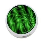 Green Swirl 4-Port USB Hub (Two Sides)