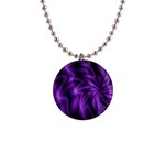 Lilac Swirl 1  Button Necklace