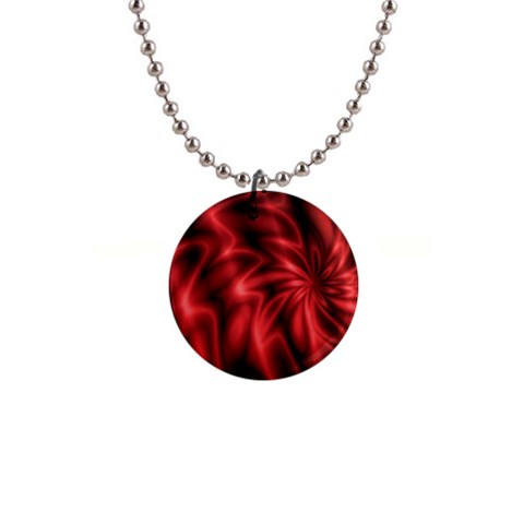 Red Swirl 1  Button Necklace from ArtsNow.com Front