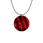 Red Swirl 1  Button Necklace