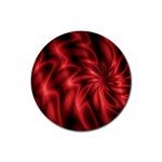 Red Swirl Rubber Round Coaster (4 pack)