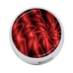 Red Swirl 4-Port USB Hub (Two Sides)