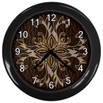 Leather-Look Star Wall Clock (Black)