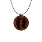 Leather-Look Black Bears 1  Button Necklace