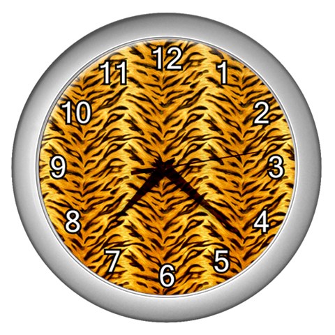 Just Tiger Wall Clock (Silver) from ArtsNow.com Front