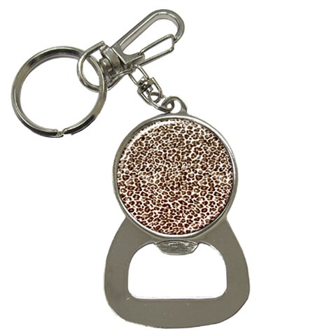Just Snow Leopard Bottle Opener Key Chain from ArtsNow.com Front