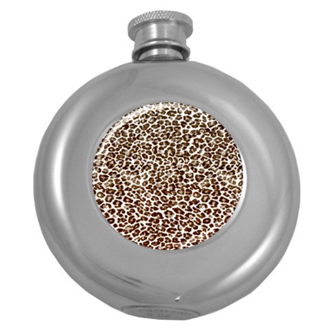 Just Snow Leopard Hip Flask (5 oz) from ArtsNow.com Front