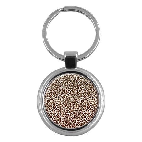 Just Snow Leopard Key Chain (Round) from ArtsNow.com Front