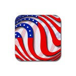 USA Rubber Square Coaster (4 pack)
