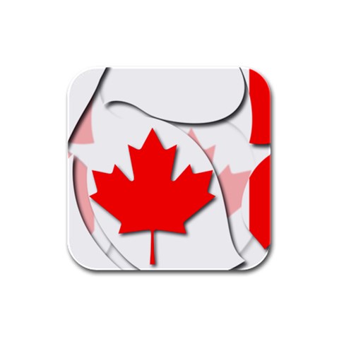 Canada Rubber Square Coaster (4 pack) from ArtsNow.com Front