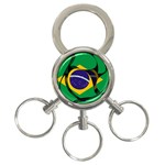 Brazil 3-Ring Key Chain