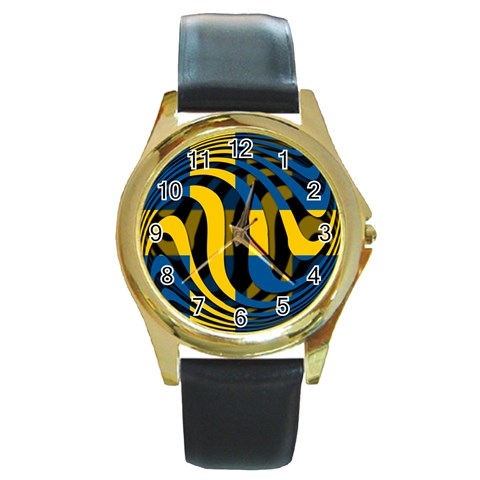 Sweden Round Gold Metal Watch from ArtsNow.com Front