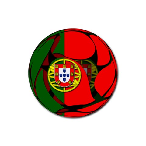 Portugal Rubber Round Coaster (4 pack) from ArtsNow.com Front