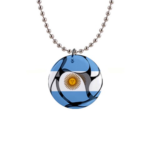 Argentina 1  Button Necklace from ArtsNow.com Front