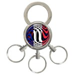 France 3-Ring Key Chain