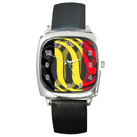 Belgium Square Metal Watch from ArtsNow.com Front