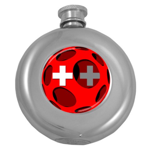 Switzerland Hip Flask (5 oz) from ArtsNow.com Front