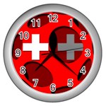 Switzerland Wall Clock (Silver)