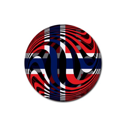 Norway Rubber Round Coaster (4 pack) from ArtsNow.com Front